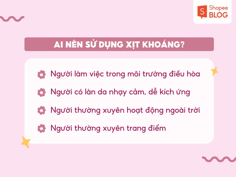 Giải đáp ai nên dùng xịt khoáng