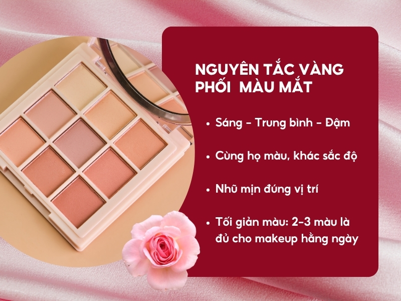Các nguyên tắc cơ bản khi phối màu mắt. 