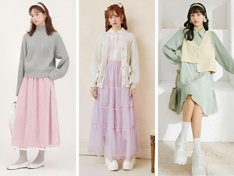 Phối màu pastel với màu trung tính 