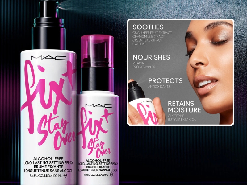 Hiệu quả của MAC Fix+ Stay Over Setting Spray