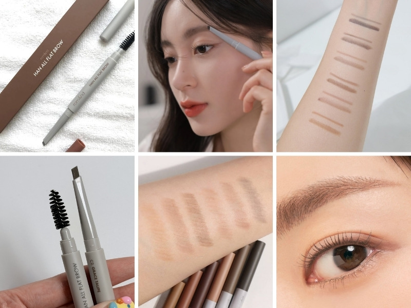 Review chì kẻ mày lâu trôi Romand Han All Flat