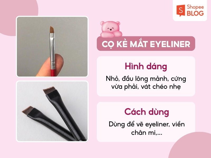 Cách dùng cọ kẻ mắt eyeliner