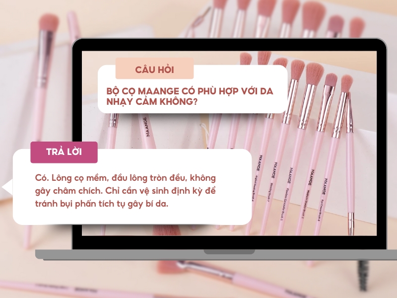Bộ cọ MAANGE có phù hợp với da nhạy cảm không?