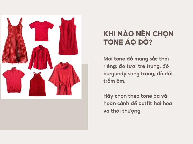 Khi nào nên chọn tone áo đỏ?