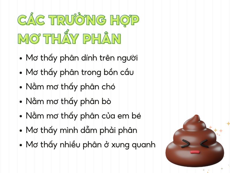 Các trường hợp mơ thấy phân