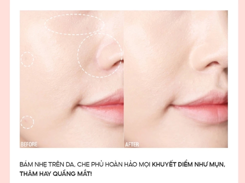 Hiệu ứng nền của The Saem Cover Perfection Fixealer