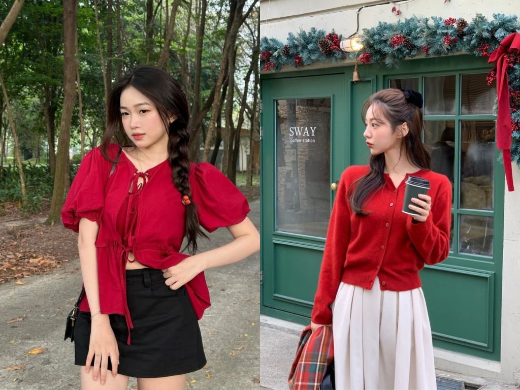 Màu đỏ đô giúp tôn làn da sáng