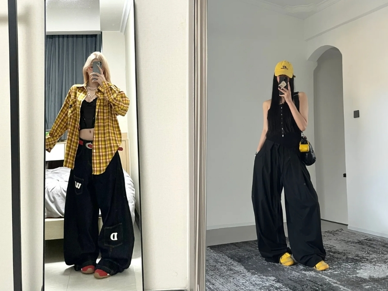 đồ màu đen phối với màu vàng