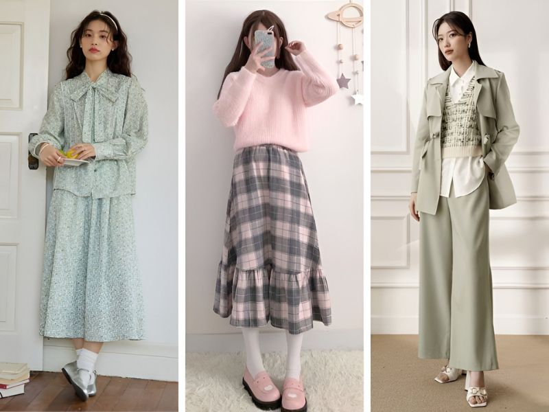 Phối đồ pastel đơn sắc 