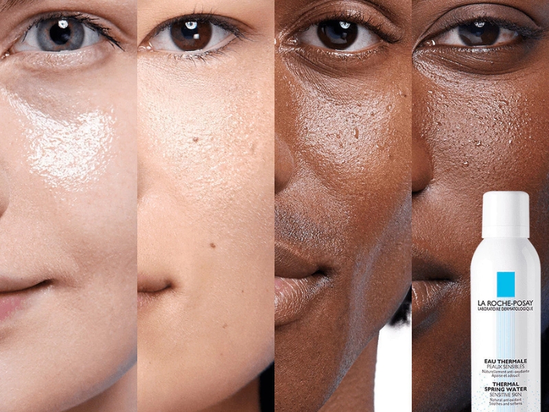sau khi sử dụng xịt khoáng dưỡng ẩm La Roche-Posay