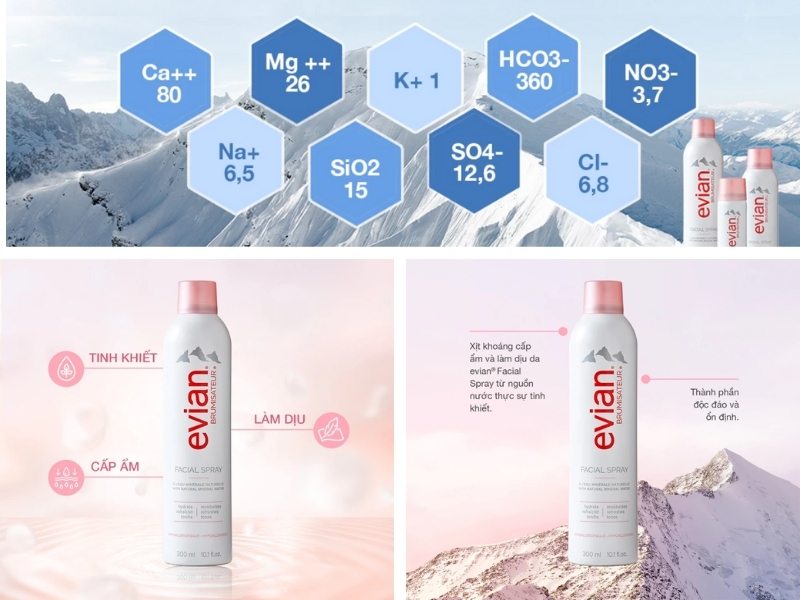 thành phần Evian® Facial Spray