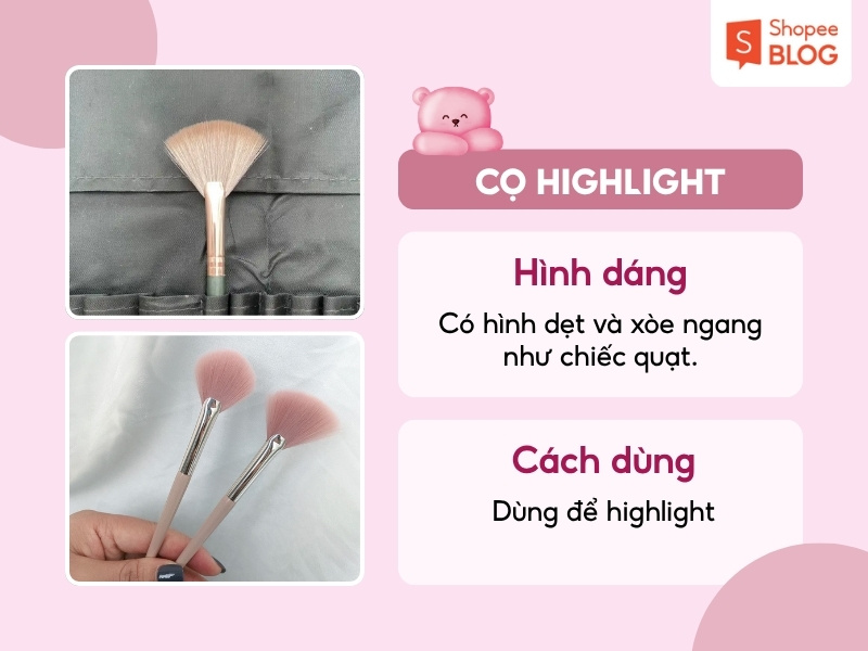 Cách dùng cọ highlight 