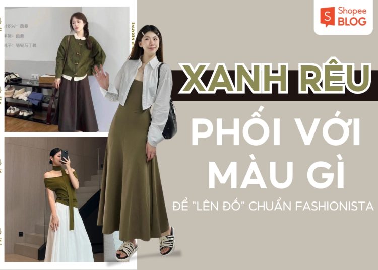 màu xanh rêu phối với màu gì