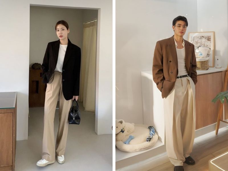 áo blazer quần âu style regular fit