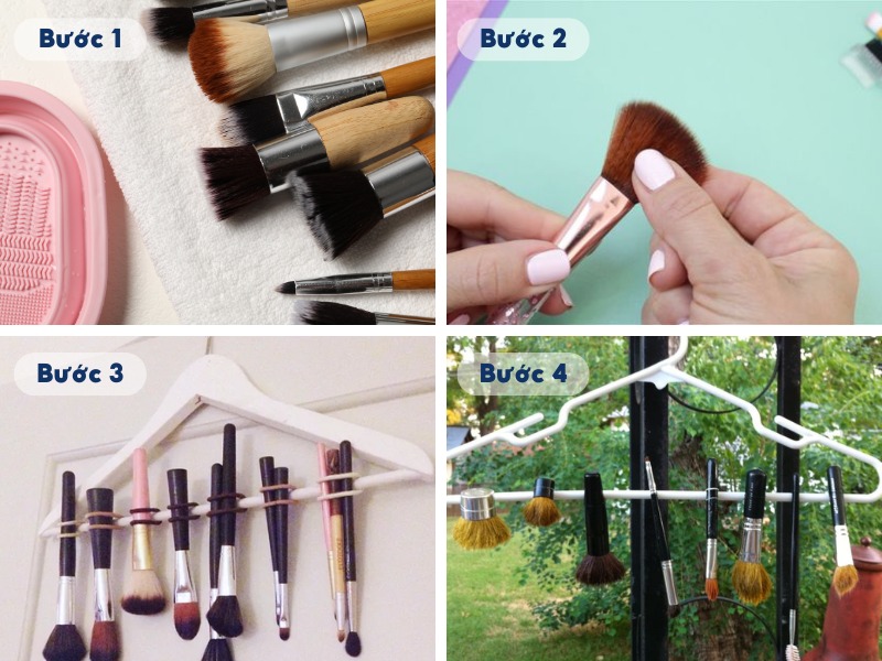 Cách phơi cọ trang điểm