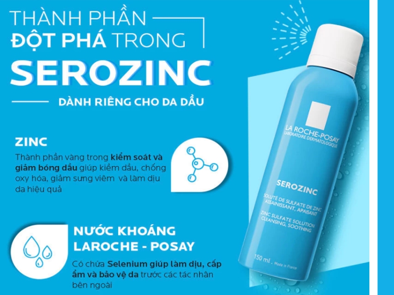 Các thành phần trong La Roche Posay Serozinc
