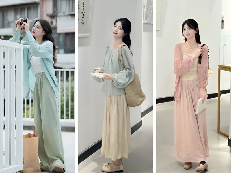 Phối các tone màu pastel 
