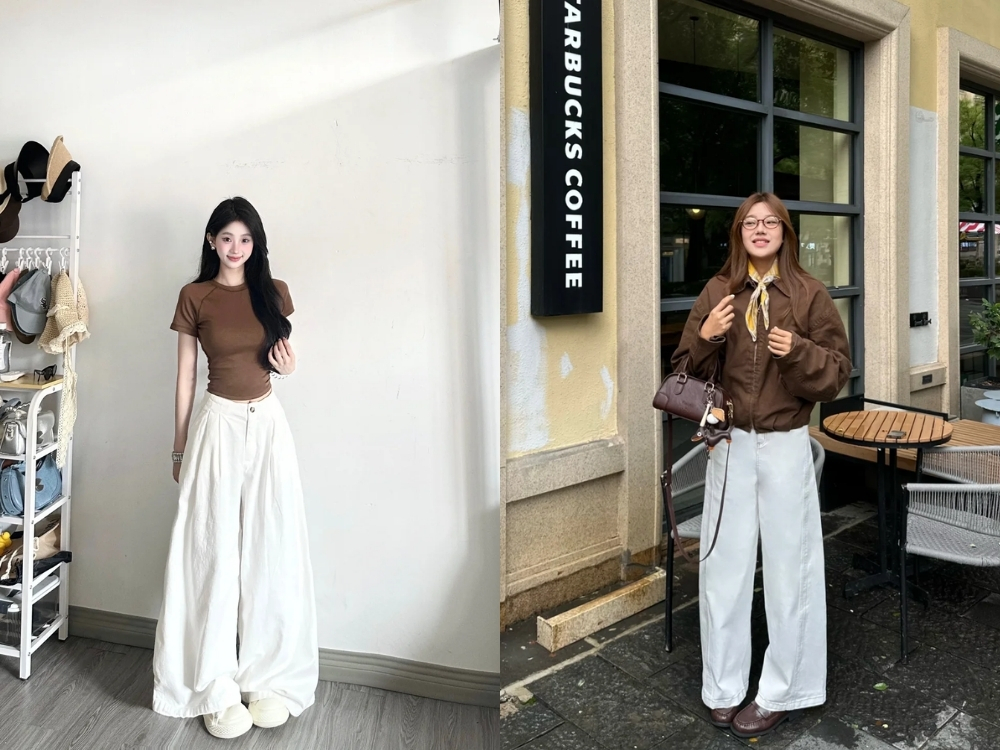 Công thức phối màu nâu – trắng