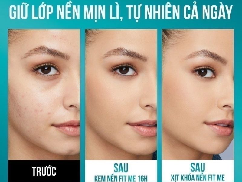 xịt khoá nền FIT ME MATTE+PORELES l