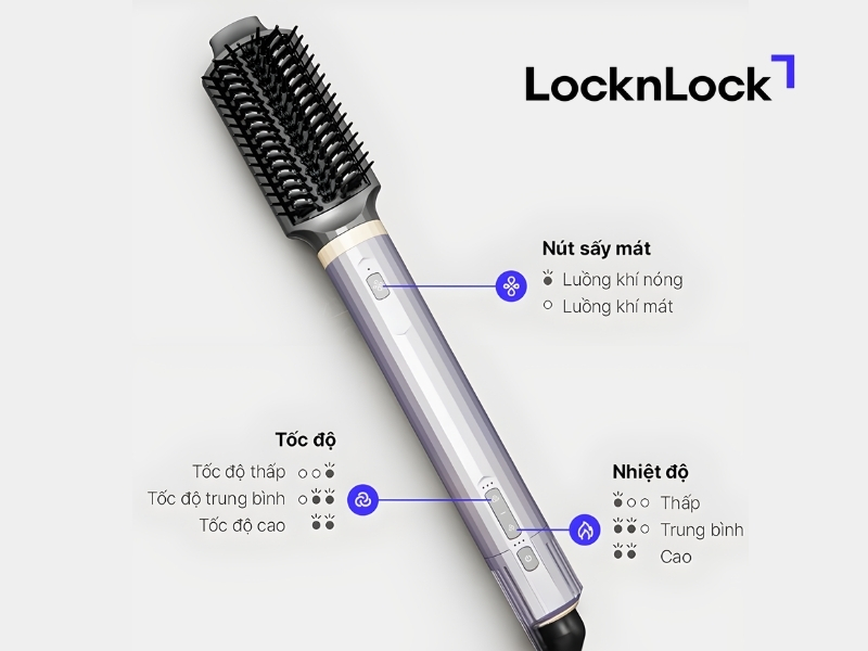 review máy sấy tạo kiểu locknlock