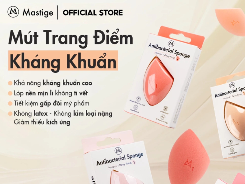 Bông mút tán nền kháng khuẩn Mastige 
