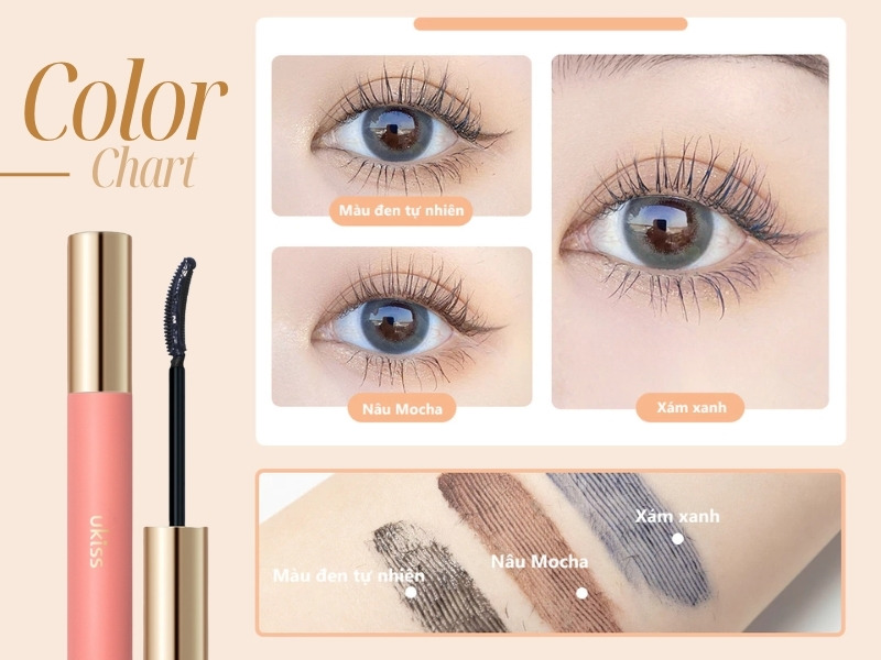 Bảng màu Ukiss Eyelashes Base Mascara