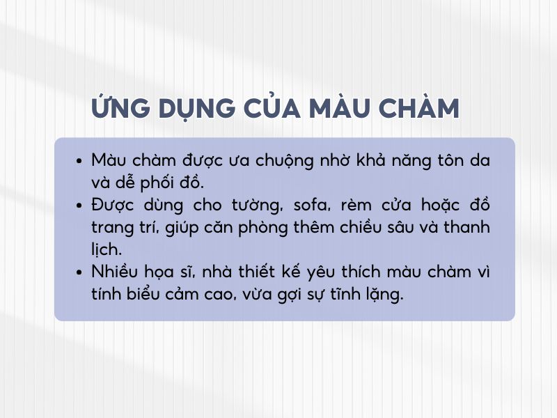 Ứng dụng của màu chàm trong nội thất 