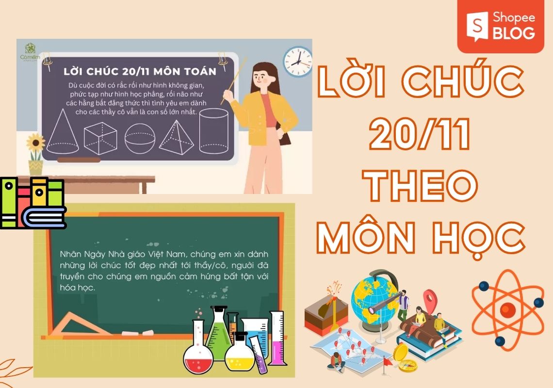 lời chúc 20_11 theo môn học