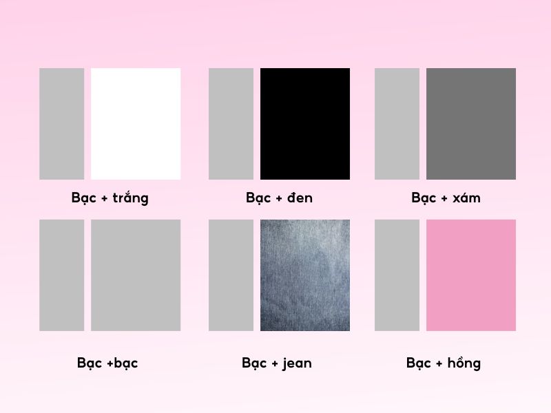 Phối màu với màu bạc