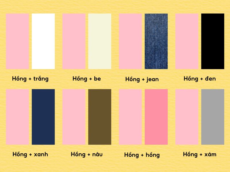 Phối đồ với màu hồng