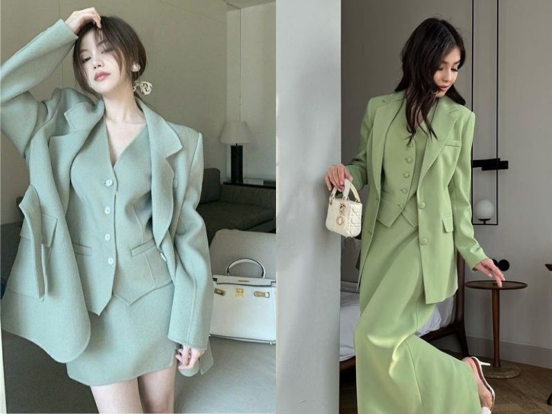 Tone sur tone xanh mint 