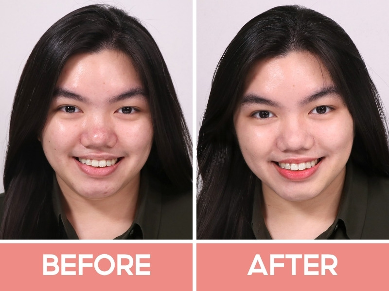 Hiệu quả lớp nền khi dùng cọ nền Real Techniques