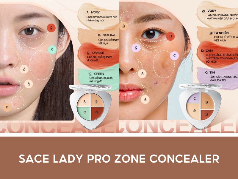 Bảng màu Sace Lady Pro Zone Concealer
