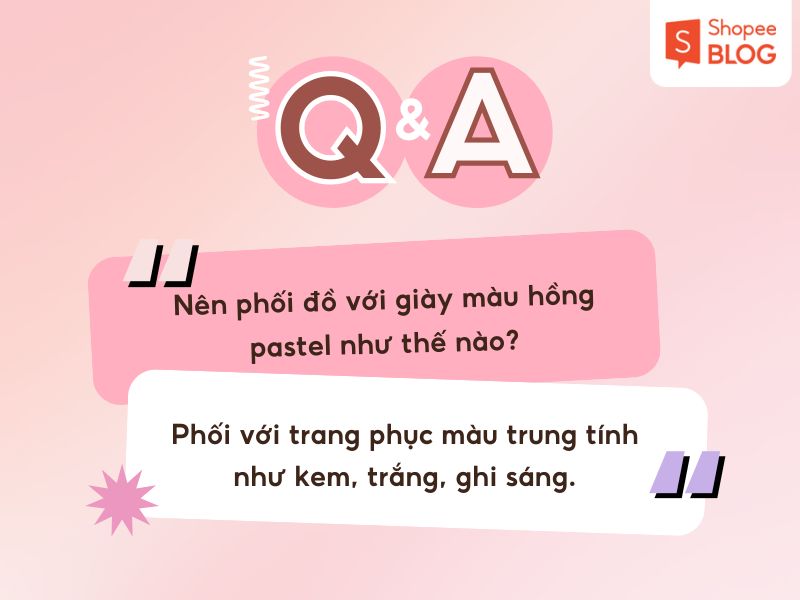  Phối đồ với giày hồng pastel  