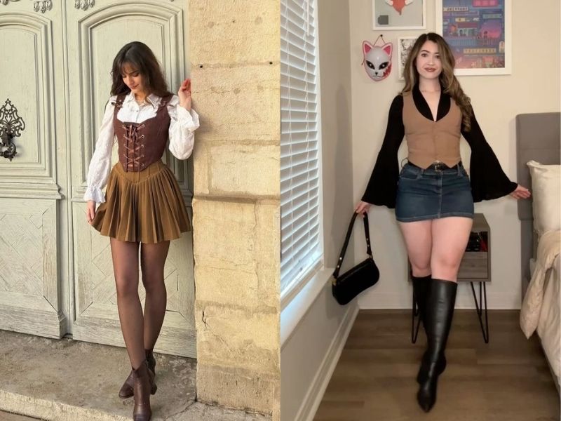 Phối corset hàng ngày. 