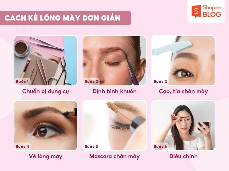 Các bước kẻ lông mày
