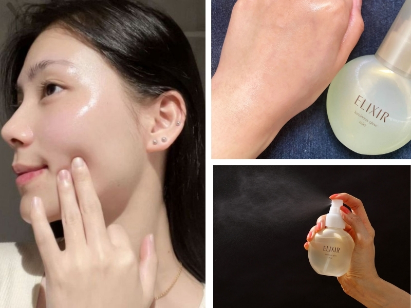 Hiệu quả trên da của Elixir Luminous Glow Mist 