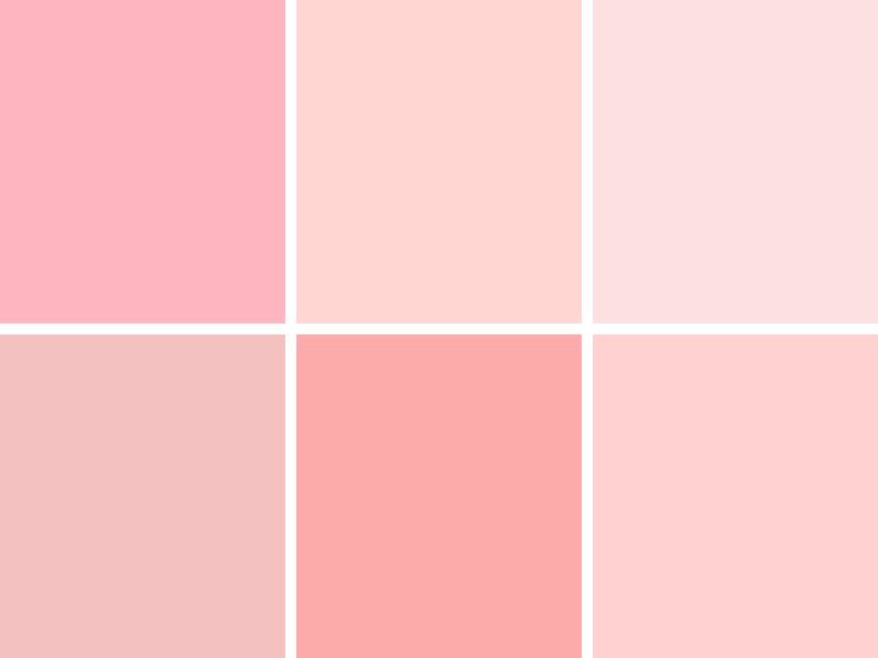 Các màu hồng pastel 