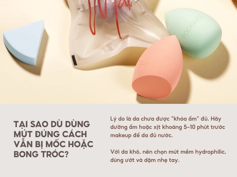 Tại sao dùng mút đúng mà lớp nền vẫn mốc hoặc bong tróc? 