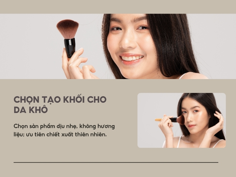 Chọn dạng khối dạng kem cho da khô