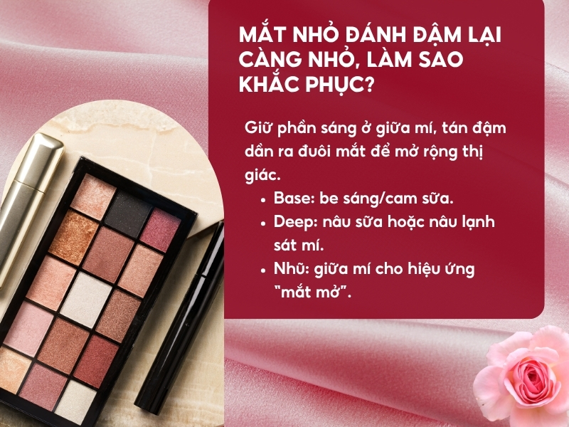 Cách đánh mắt tránh lộ khuyết điểm mắt nhỏ