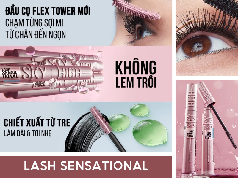 Hiệu ứng mi Maybelline Sky High Lash Sensational