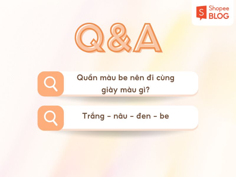 Phối quần màu be và giày