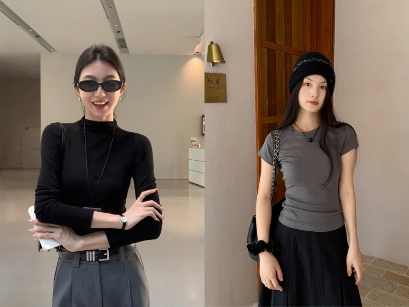 Phối đồ màu Đen – ghi