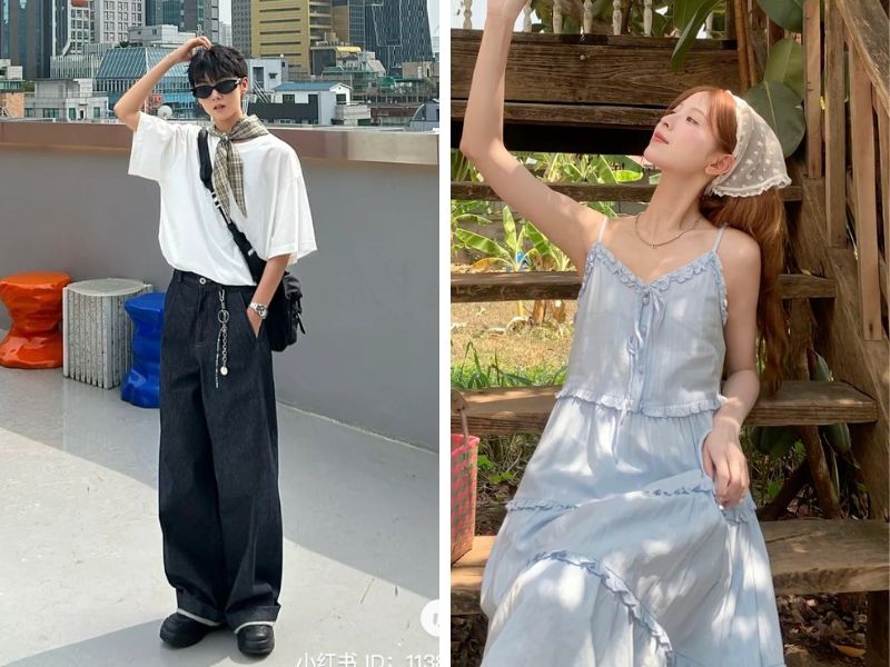 trang phục thường ngày với bandana