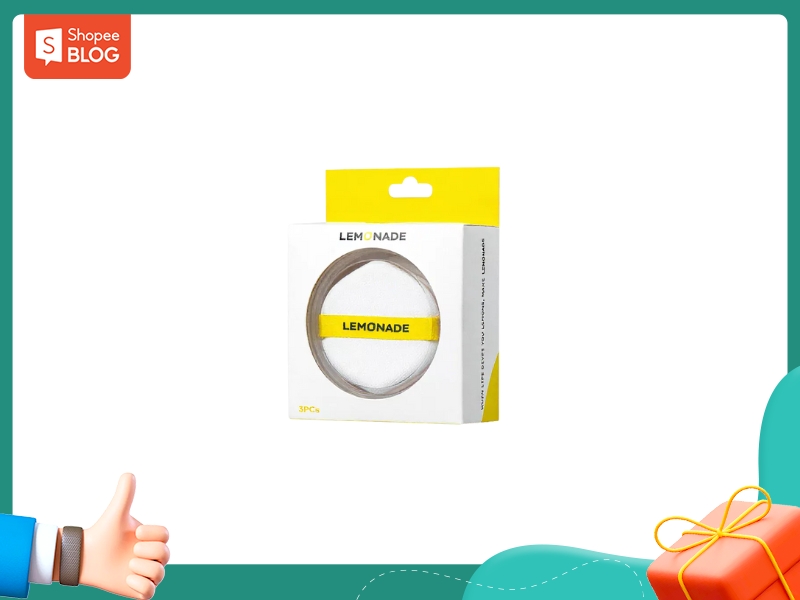 Bộ 3 bông phấn tán nền Lemonade Cushion Puff Set