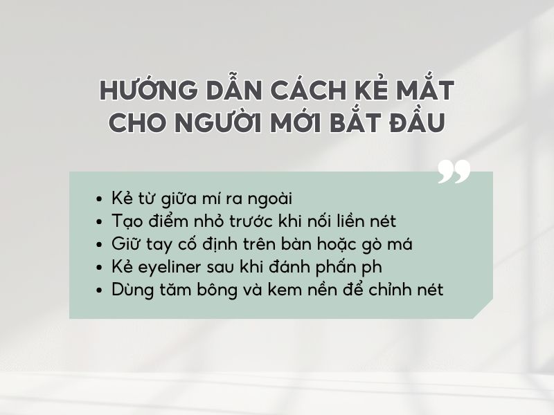 Hướng dẫn cách kẻ mắt dành cho người mới bắt đầu