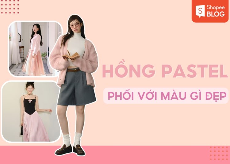 màu hồng pastel phối với màu gì