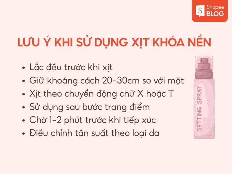 Lưu ý khi dùng xịt khóa nền