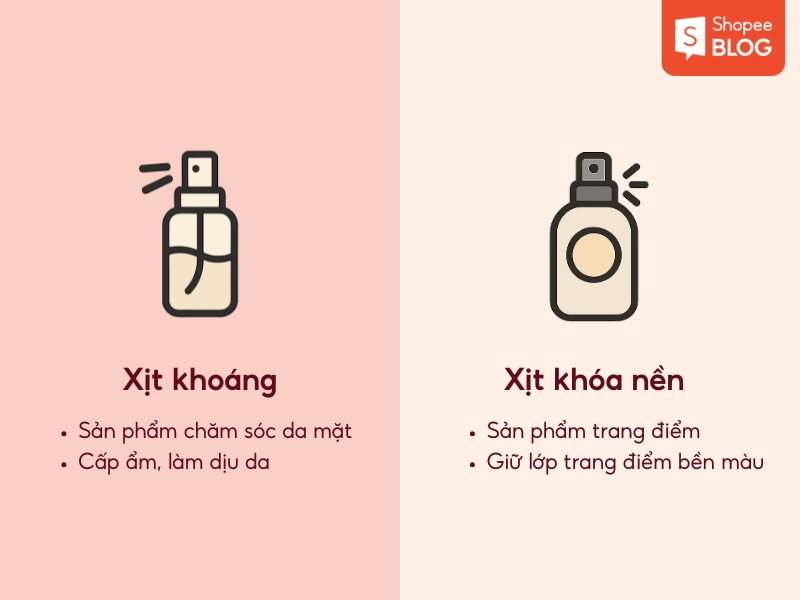 Phân biệt xịt khoáng và xịt khóa nền